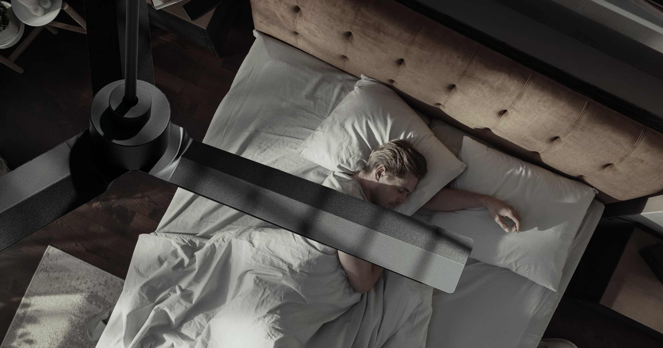 Top,View,Home,Handsome,Young,Man,Sleeps,In,His,Bed ITH